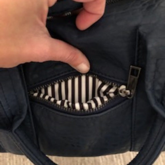 Navy Leather Bag - Picture 5 of 6